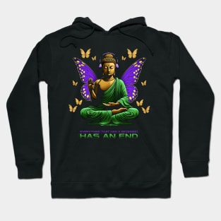 Buddha Meditation with Butterfly in Modern Style Hoodie